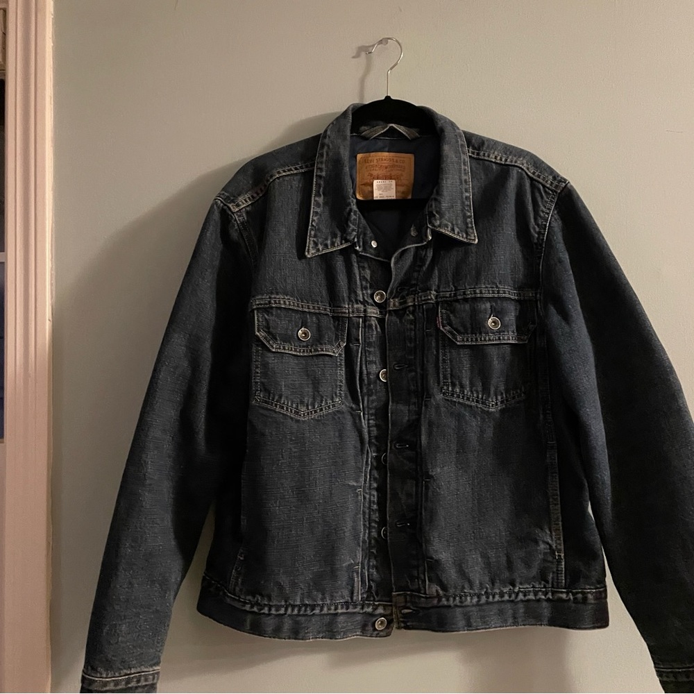 Vintage Levi Denim Jacket Quilted  Sz Large
